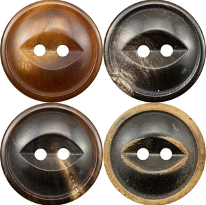 Botones de Cuerno de Búfalo Tallados a Mano en Marrón y Negro, Artesanía Natural, Botones de Cuerno para Blazers, Trajes, Abrigos, Jeans - Product Image 1