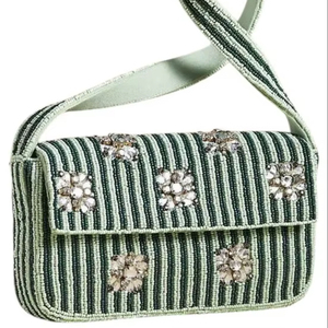 Sac à bandoulière en perles de verre très tendance avec fermeture magnétique, idéal pour l'été, la plage, le bureau et les voyages, cadeau parfait pour les filles et les femmes - Product Image 1