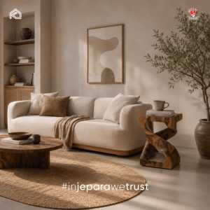 Mesa Auxiliar de Madera de Teca Sólida con Diseño Espiral Hecho a Mano, Taburete Decorativo para Sala de Estar, Jepara, Indonesia - Product Image 5