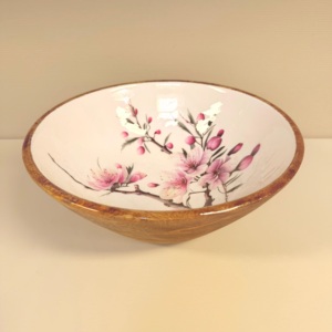Handmade Wooden <b>Enamel</b> <b>Bowl</b> Crafted With Natural Wood And Smooth <b>Enamel</b> Finish For Dining Kitchen Serving And Decorative Home - Product Image 5