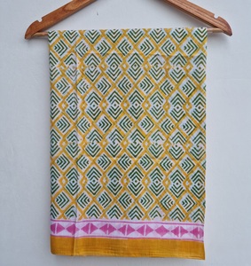 Hand Block Print Lightweight Breathable Long Cotton <b>Sarong</b> Pareo Floral Beach <b>Wrap</b> for Women Boho Cover 100% Soft Cotton up - Product Image 1