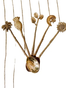 La mejor venta de vajilla de hotel de clase alta, cuchillo de latón, tenedor, cuchara, cubiertos de oro de boda vintage, cuchara y tenedor reutilizable, mango Delgado - Product Image 3