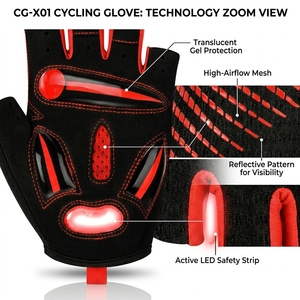 Gants de cyclisme demi-doigts personnalisés de haute qualité, respirants, antichoc, avec rembourrage en gel, pour le vélo, vente en gros - Product Image 6
