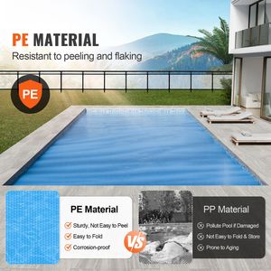 Bâche solaire rectangulaire pour piscine enterrée 32 x 16 pieds, 16 mil, avec tapis de sol en C - Product Image 4