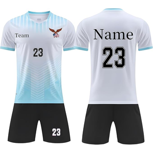 เสื้อฝึกซ้อมแบบแห้งเร็วระบายอากาศได้ดีพร้อมหมายเลขชื่อทีมแบบกำหนดเอง |   ชุดฟุตบอลผลิตจากโรงงาน - Product Image 1