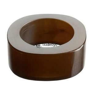 Anneaux de serviette de mariage en résine faits à la main, classiques, durables, écologiques, ronds de 2,5 cm, accent décoratif par Tradebyd - Product Image 1