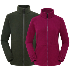 Factory Price Women Polar Fleece Fabric Coat <b>Ladies</b> <b>Jackets</b> Warm Girls Full Zip Collar Coat Women's Black Full Zip Fleece <b>Jacket</b> - Product Image 1