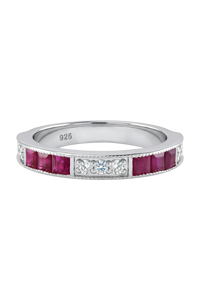 แหวนไพลินสีน้ำเงินและเพชร เงินแท้ 92.5 รุ่น KLSR-11827 - Product Image 4