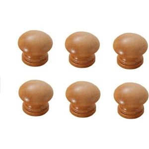 Juego de tiradores y pomos de madera para gabinetes, diseño redondo moderno, ligeros, hechos a mano, para montaje en puerta, duraderos, decoración para muebles de cocina de interior - Product Image 4