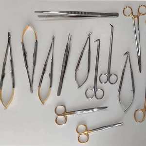 Ensemble de 22 instruments chirurgicaux cardiovasculaires manuels, micro-porte-aiguilles, ciseaux, acier inoxydable, Dentavex DC-S-9, certifié CE - Product Image 5