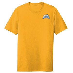T-shirt jaune à double boutonnage pour homme, manches courtes, col rond, en coton, décontracté, respirant, pour l'été, avec logo imprimé sur le devant - Product Image 1