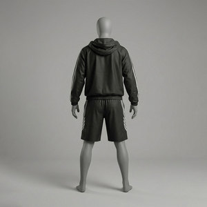 Custom Men <b>Knitted</b> 240g Polyester Autumn Plus Size Breathable Lightweight Windbreaker Two-Piece Waterproof Anti-UV Quick <b>Sets</b> - Product Image 3