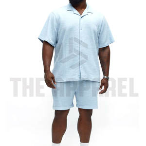 Conjunto de Dos Piezas Casual de Verano Ligero y Transpirable para Hombre, Top de Manga Corta y Pantalones Cortos, Nueva Llegada, Venta al Por Mayor - Product Image 4