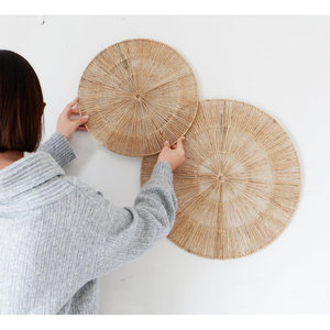 Decoración de pared con acento natural tejido a mano colgante de pared natural elegante - Product Image 3