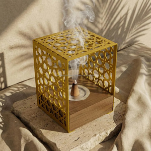 Brûleur d'encens en bois artisanal avec un design élégant en cascade pour la relaxation, le soulagement du stress et la décoration de la maison - Product Image 3