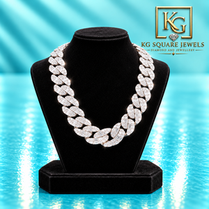 Cadena cubana de moissanita con incrustaciones de circonitas, collar de joyería hip hop para hombre, joyería de moda a precio de fábrica - Product Image 2