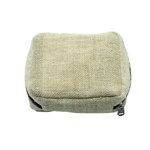 Custom Printed HEMP <b>Small</b> Wrist Cosmetic Bag Lady Style Zipper Closure Cosmetic <b>Case</b> Promotional HEMP Zippered Wrist Bag - Product Image 4