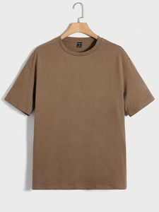 T-shirts homme entièrement personnalisés, couleur noire unie, sur mesure OEM ODM, pour l'été, écologiques, légers, style streetwear. - Product Image 2