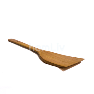 Espátula de Madera de Teca Yuka, Material Natural Ecológico y Sostenible, Apta para Alimentos, Sin Pintura ni Barniz, Halal, Utensilios de Cocina Personalizados - Product Image 1