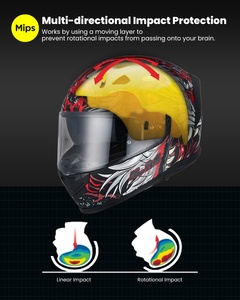 <span class=keywords><strong>Casco</strong></span> Integral ILM para Motocicleta con Doble Visera y Diseño Gráfico, Nuevo Modelo-129M Homologado por DOT para Hombre y Mujer - Product Image 3