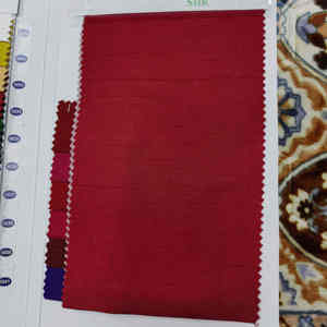Rich Red Woven Silk <b>Fabric</b> 44 Inch Wide Solid Plain Textile for Designer Apparel and Ethnic Wear fashion apparel design - Product Image 1