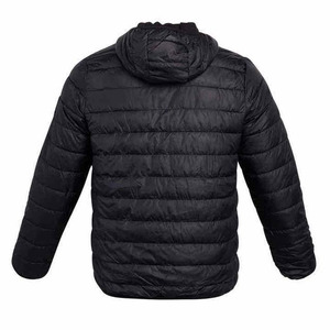 Chaquetas Acolchadas con Capucha de Color Negro, Material de Poliéster, Logotipo Personalizado, Ropa Deportiva de Invierno de Alta Calidad, Chaqueta de Burbujas para Hombre, Precio Económico - Product Image 1
