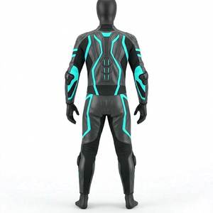 Combinaison de moto en cuir personnalisée OEM, homologuée CE, combinaison de course moto, vente en gros, combinaison de moto avec logo personnalisé, équipement de course moto en cuir - Product Image 3