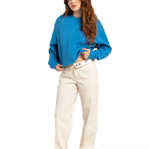 เสื้อสเวตเชิ้ตผ้าฝ้ายคุณภาพสูงสำหรับผู้หญิง คอกลม สั่งทำได้ - Product Image 1
