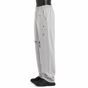 Pantalones Deportivos Anchos para Hombre, Estilo Jogger, Desgastados, Corte Holgado, Cintura Elástica, Ropa Casual Urbana - Product Image 5