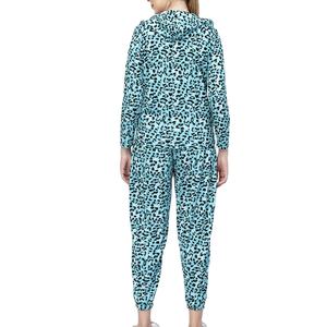 Ensemble de survêtement décontracté à capuche pour femmes, uni, pour la salle de sport, la course à pied, 100% coton, commande en gros, prix d'usine - Product Image 3