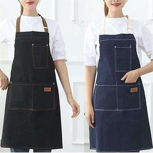 Tablier en jean professionnel IKZARSA - Confortable, plusieurs poches, durable pour une utilisation en cuisine - Product Image 1