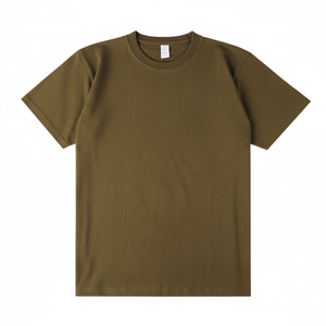 เสื้อยืดพรีเมียมเนื้อหนัก 100% ผ้าฝ้ายสีเขียวมะกอก ขายส่ง เสื้อยืดโอเวอร์ไซส์เรียบๆ สไตล์สตรีทแวร์สำหรับผู้ชาย ผลิตโดยผู้ผลิตเสื้อยืดแบบเรียบๆ - Product Image 1