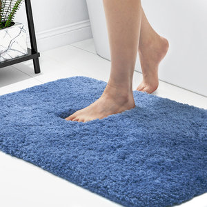 Customised Factory Customize Thickened Tufted Absorbent <b>Bathroom</b> <b>Mat</b> Polyester Non-slip Toilet <b>Mat</b> Quick-drying Machine Washable - Product Image 3