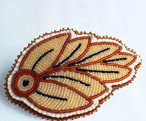 Statement Embroidery Seed Beaded Hair <b>Clip</b> For Wedding Party Vintage Handmade Hair Barrette for Women Decorative Hair Accessory - Product Image 4