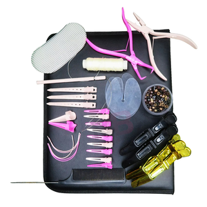 Pince à cheveux plate en acier inoxydable de haute qualité et pinces de sectionnement, kit d'outils d'extension capillaire à marque privée - Product Image 2