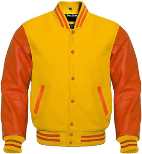 Chaqueta Varsity de Cuero Premium de Alto Peso con Cierre de Botones, Estilo Urbano Personalizado para Exteriores (110 Caracteres) - Product Image 6