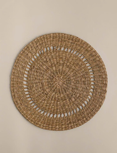 Natural Fiber Seagrass Table Mat Handwoven <b>Round</b> <b>Placemat</b> for Kitchen Dining Decoration - Product Image 4