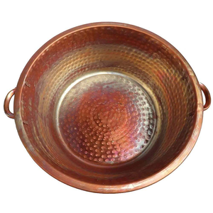 Cuenco de cobre 100% para pedicura y baño de pies, diseño martillado, tina redonda de cobre y recipiente para pedicura, venta al por mayor - Product Image 6