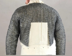 9mm Flat Ring Chainmail Half Hauberk: Handmade <b>Riveted</b> Medieval Armor for Reenactment & Cosplay - Product Image 4