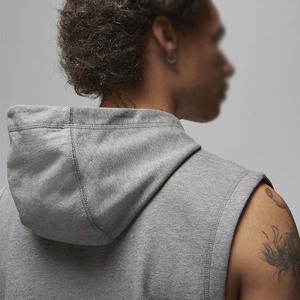 Sudadera sin mangas con capucha para hombre, color gris, corte regular, estilo deportivo, tipo chaleco. - Product Image 5