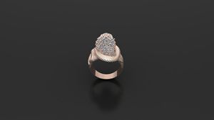 Anillo de serpiente con diamante de corte redondo cultivado en laboratorio de lujo con certificado IGI para joyería hip-hop - Product Image 4