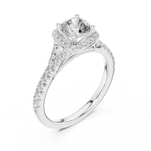Rhodium Plated 925 Sterling Silver Moissanite <b>Diamond</b> <b>Ring</b> Wholesale Jewelry Manufacturer Export Supplier - Product Image 3