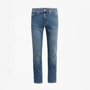 Jeans slim sur mesure en gros pour homme, denim bleu de haute qualité, jeans pour homme populaires - Product Image 5