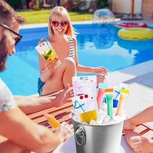 Kit de Vajilla Desechable de Verano de 351 Piezas, 50 Bolsas para Bebidas, 100 Pajitas Reutilizables con Soporte, 200 Embudos para Paletas Heladas para Cócteles - Product Image 6