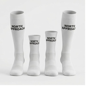 North Approach <b>Knee</b> <b>High</b> <b>Socks</b> White Cotton Breathable Basketball <b>Socks</b> for Adults Summer Season - Product Image 1