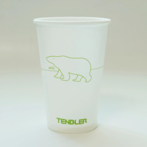 [TENBLER] Vaso de Espuma PP de Oso Blanco Edición Limitada, Aislamiento Térmico Seguro, 20oz, Ecológico, para Bebidas y Regalos, con Tapa Abatible - Product Image 1