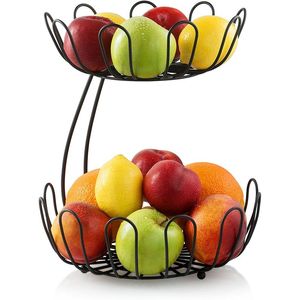 Panier à fruits en fil de fer artisanal de style nordique, design floral, écologique, disponible en stock - Product Image 3