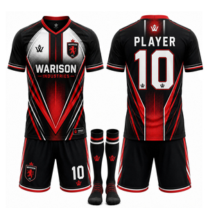 Premium Soccer Training Club Uniform Youth Football Team Wear Jersey Shorts Set With Custom <b>Name</b> Breathable Soccer Uniforms - Product Image 1
