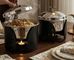 หม้อตุ๋นสเตนเลสคุณภาพสูง ดีไซน์คลาสสิก ทันสมัย เป็นมิตรกับสิ่งแวดล้อม ใช้กับเตาแก๊สและเตาแม่เหล็กไฟฟ้าได้ ลายธีมรอมฎอน สำหรับบุฟเฟ่ต์ สีสันปรับแต่งได้ - Product Image 2