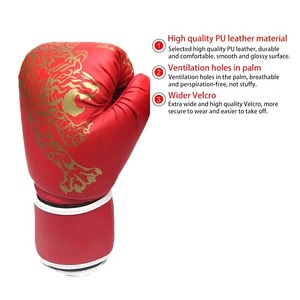 Wholesale High Quality Custom Professional Boxing Gloves <b>Hook</b> Loop Closure Custom Logo PU Leather for Kickboxing Muay Thai - Product Image 5
